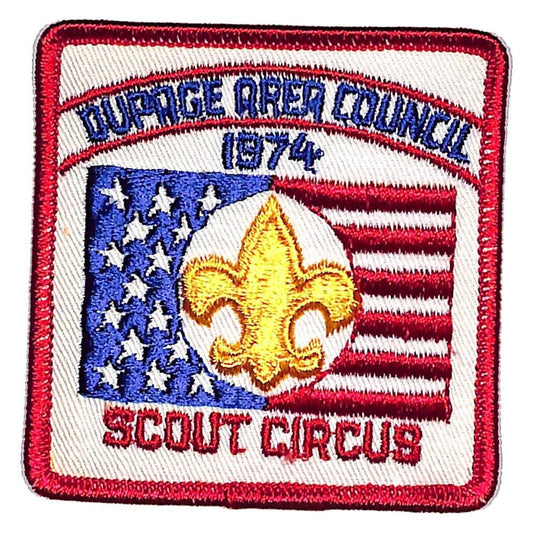 BSA Patch Dupage Area Council 1974 Scout Circus / American Flag