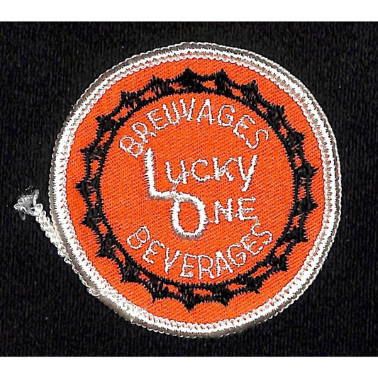 Lucky One Beverages Breuvages Canada Embroidered Soda Patch c1950's-1960's VGC