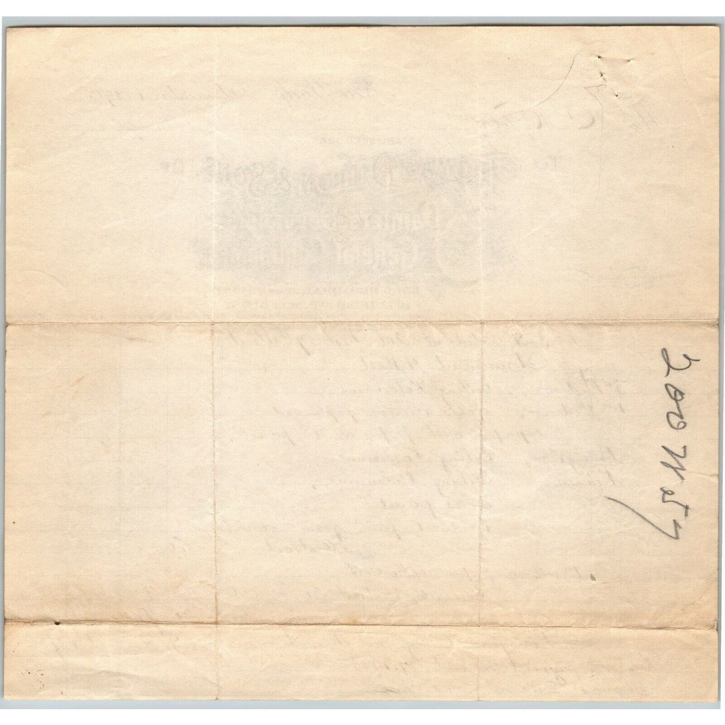 1915 "Thomas Dillon & Sons" General Contractors Billhead Letterhead 3rd Ave NYC