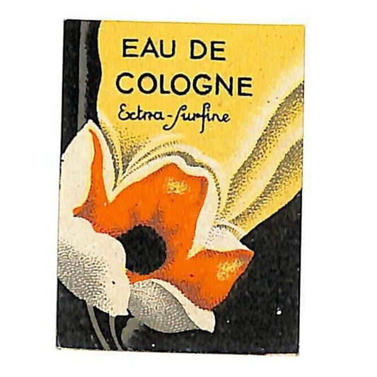 Eau de Cologne Extra-Surfine - Small French Perfume Paper Label NOS VGC Glossy