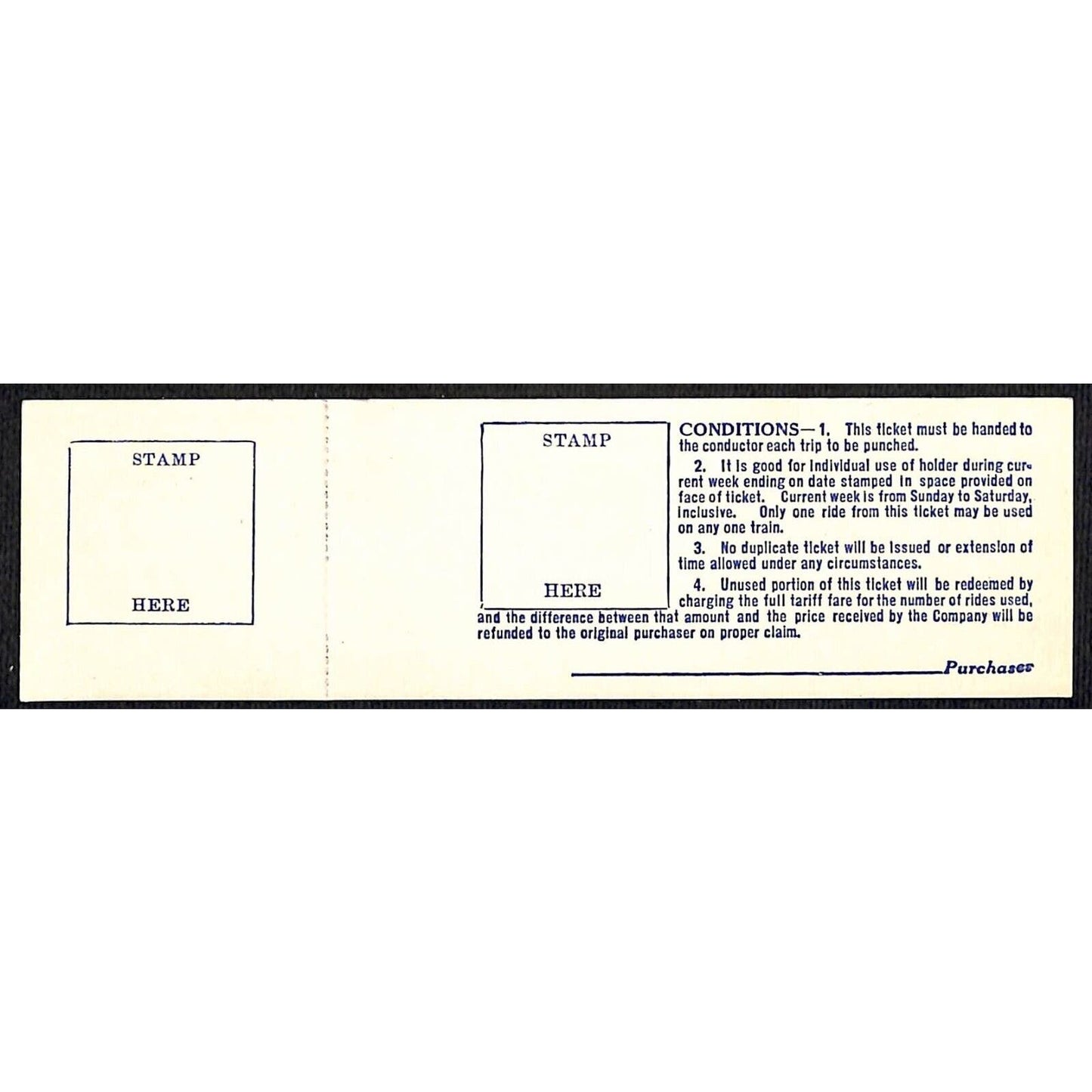 Chicago Aurora and Elgin Railway (1902-57) 10 Ride Ticket Villa Park / Wheaton