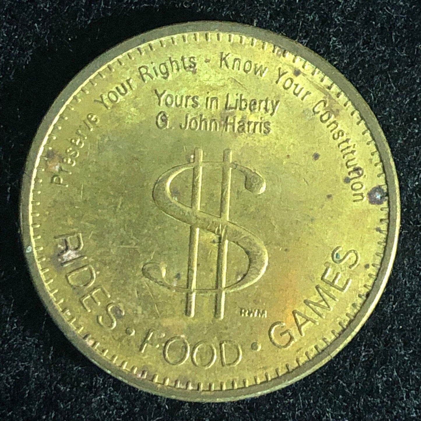 Conneaut Lake Park PA $ Liberty Token 25mm 1997 Scarce