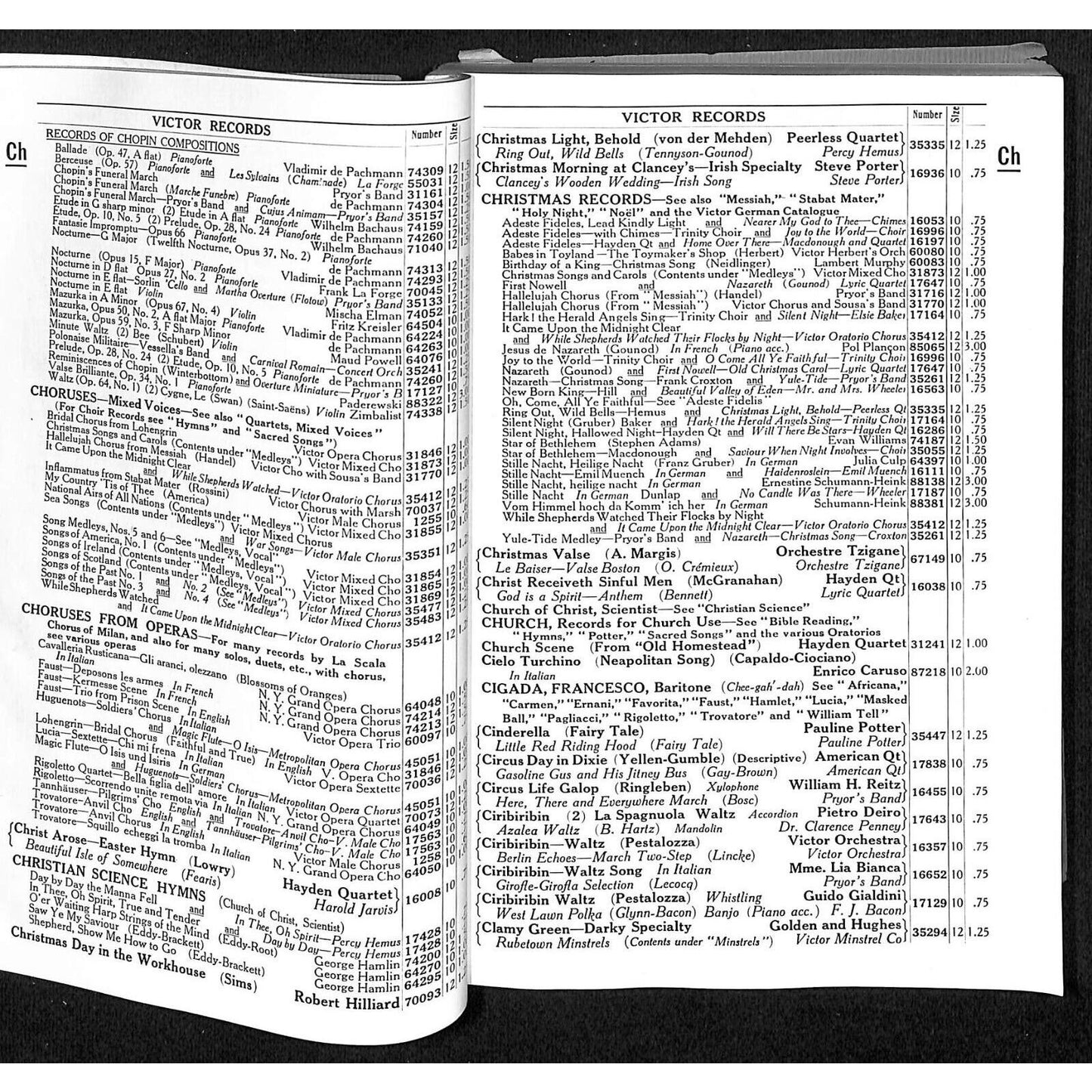 1915 Catalogue of Victor Records Talking Machine 200+pp w/ Red Seal Section