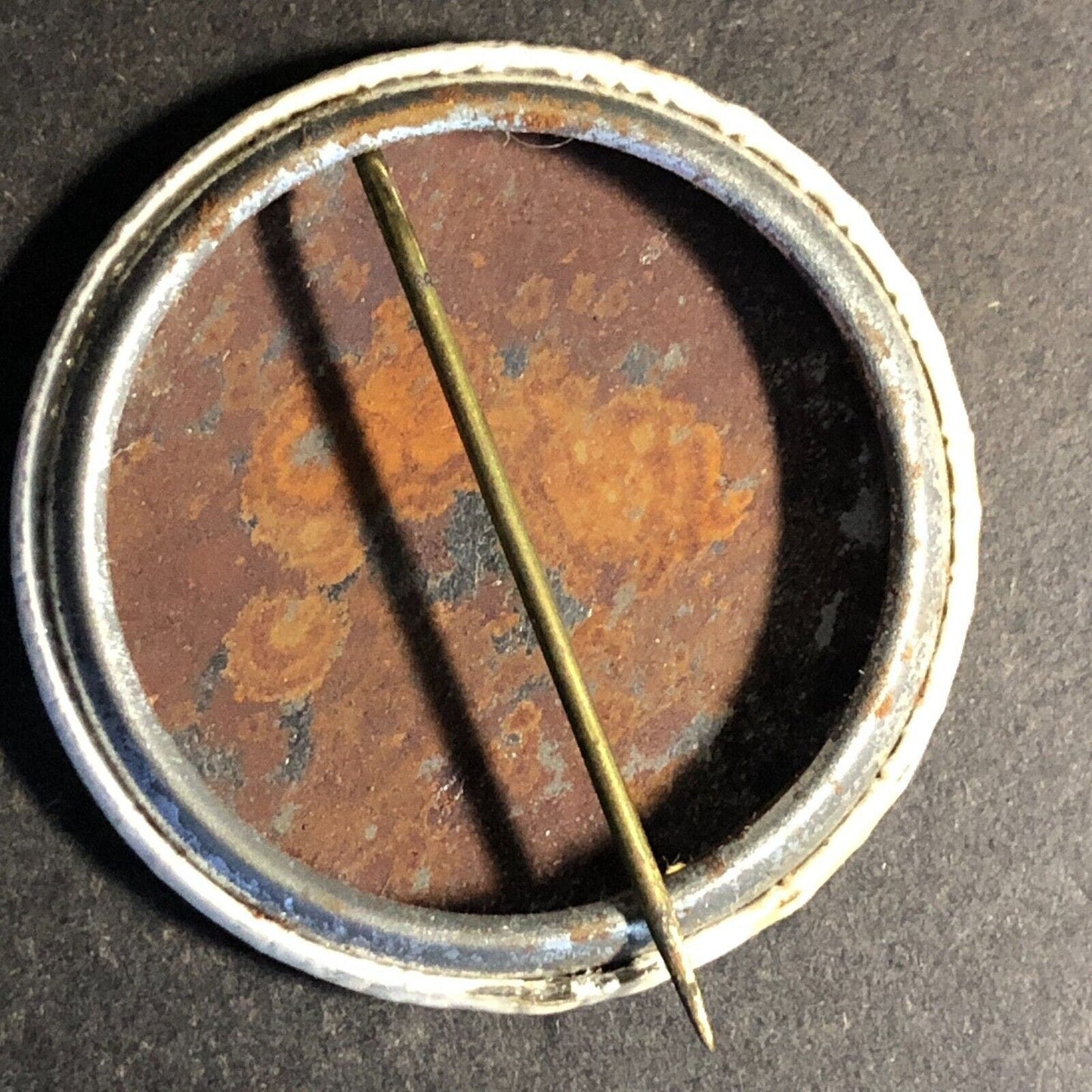 Mystery Man (Political / Celebrity ?) Vintage Steel Pinback Button - c1950's-60s