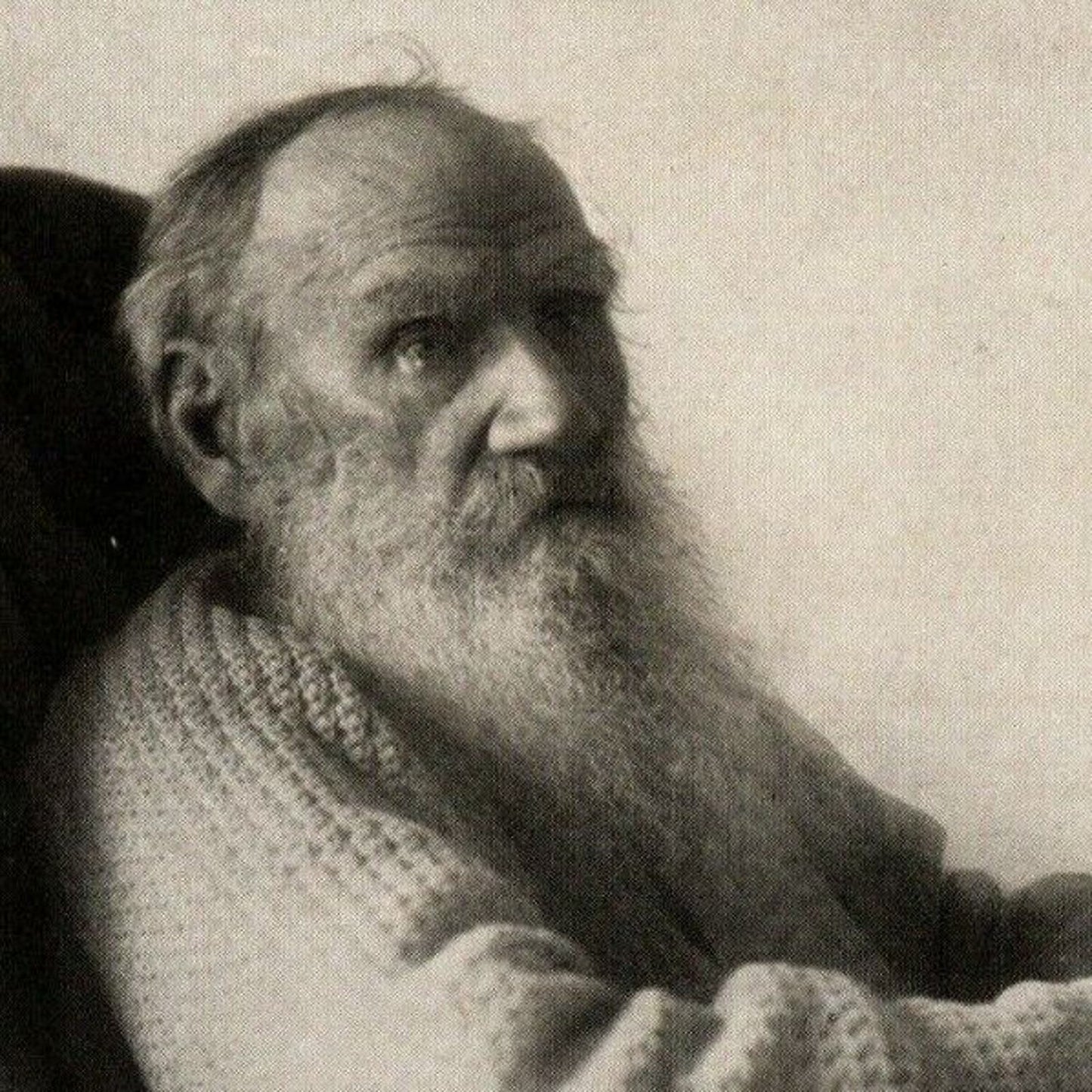 c1910 Vintage Russian Art Postcard Leo Tolstoy Writing at Desk (4166)