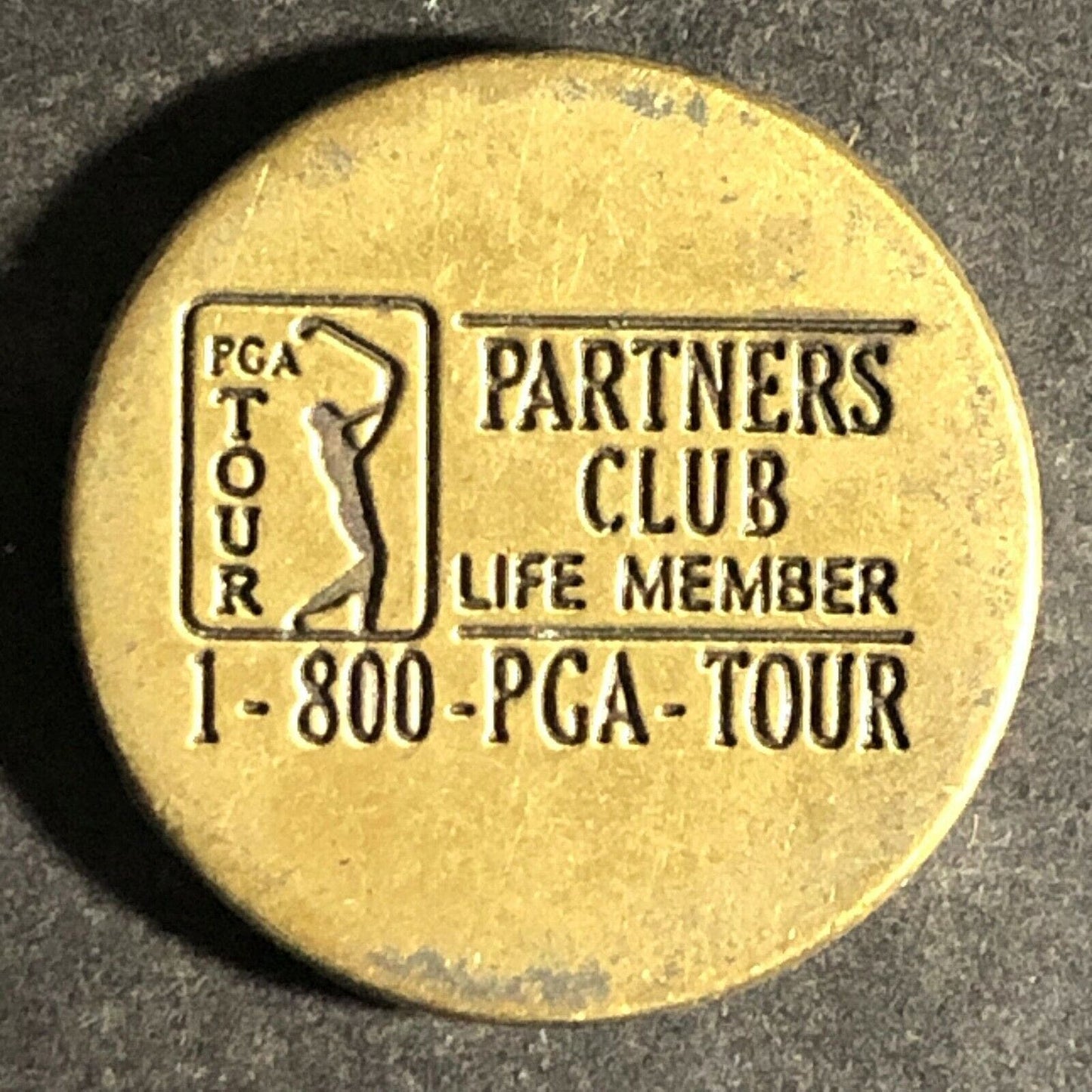 Brass Plated PGA Tour Partners Club Life Member Golf Ball Marker