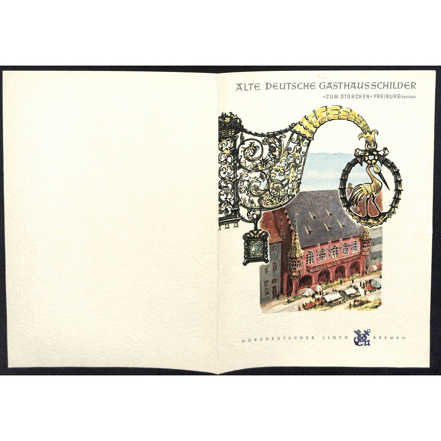 1964 North German Lloyd Bremen Cruise Line Dinner Menu Mar 17