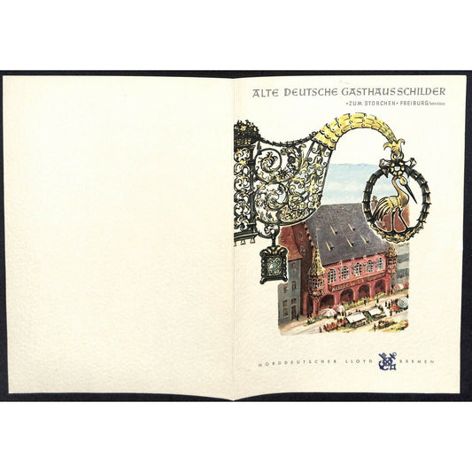 1964 North German Lloyd Bremen Cruise Line Dinner Menu Mar 17