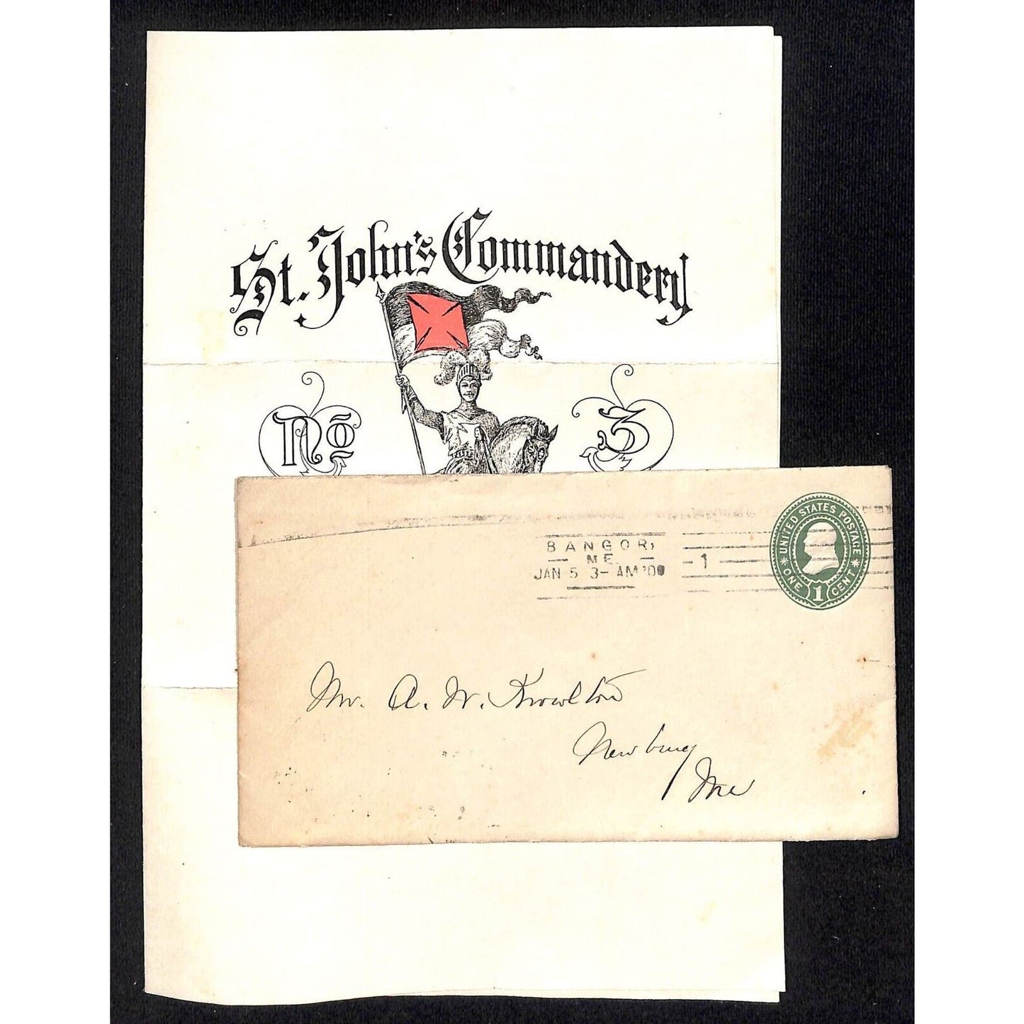 Newburgh, ME Amos W. Knowlton* 1900 Bangor Knight's Templar St John's Commandery