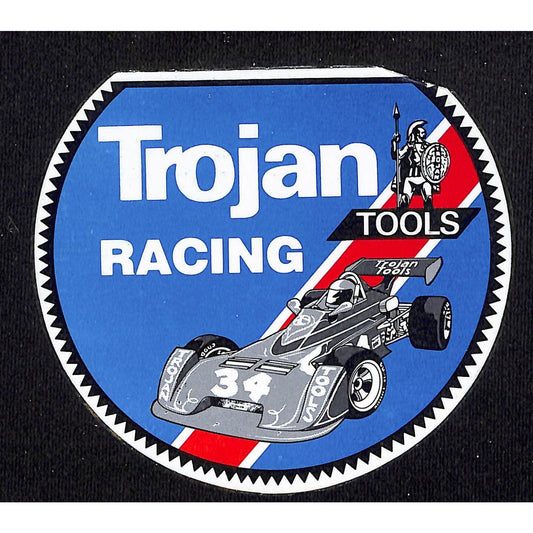 c1970's-80's Trojan Tools Racing Sticker 3 7/8" x 4 1/4" Scarce