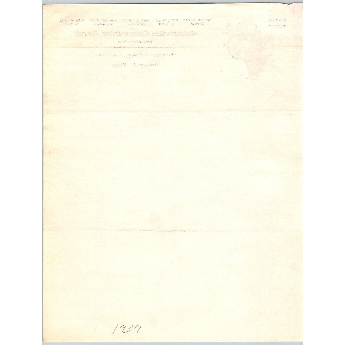 Gainesville Community Circus Letterhead Texas Centennial Center c1937 Scarce