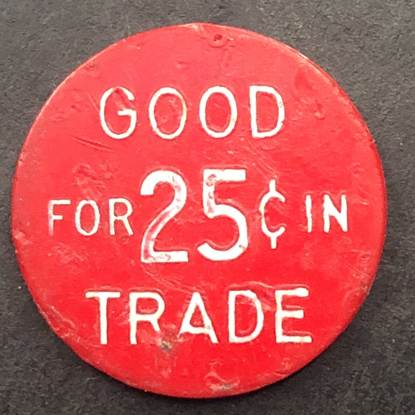 E.B.'s Corner (Winona, MN) Plastic G/F 25¢ In Trade Token c1970's