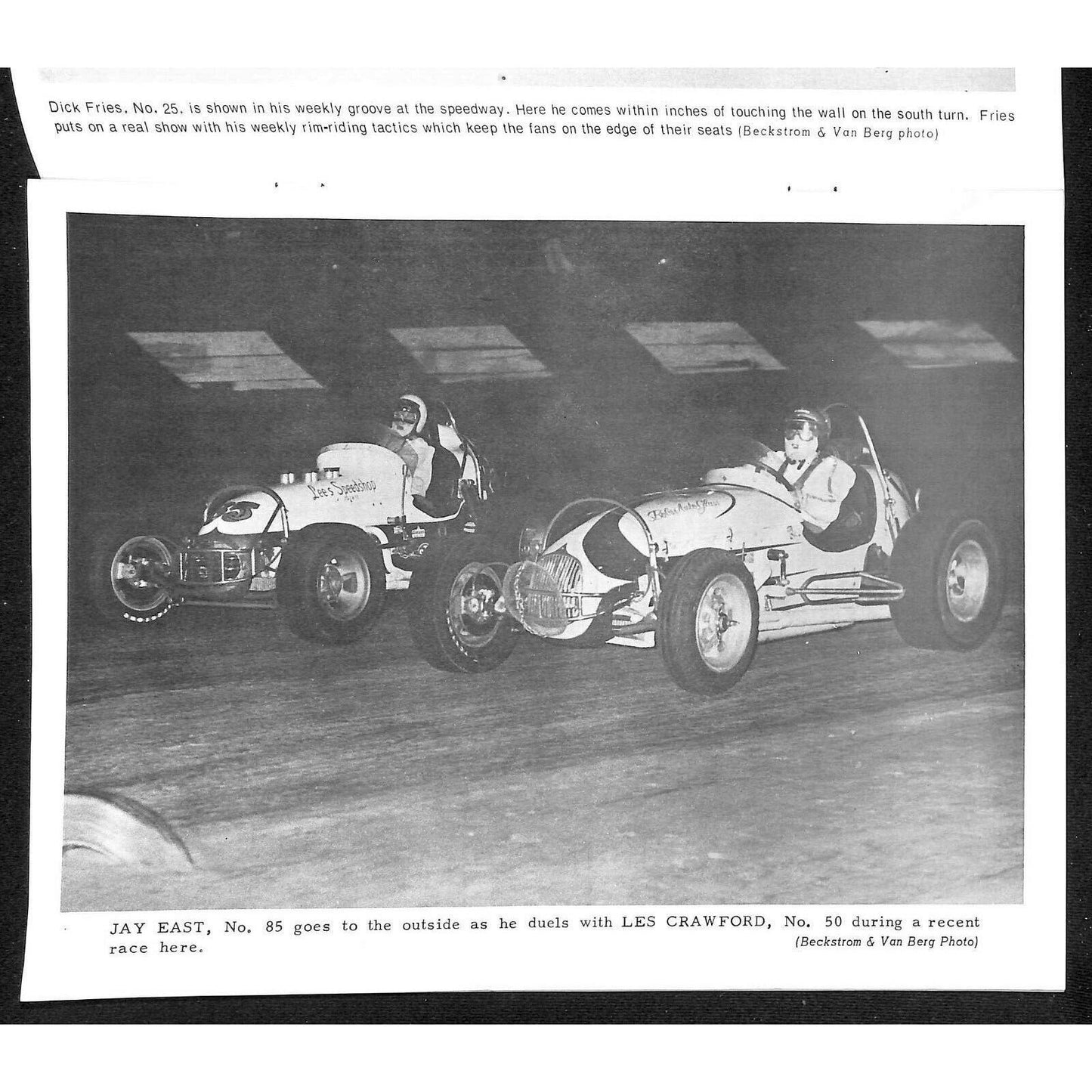 Scarce 9/3 1966 Sprint Car Auto Racing CRA Program Whiteman Speedway 16pp.