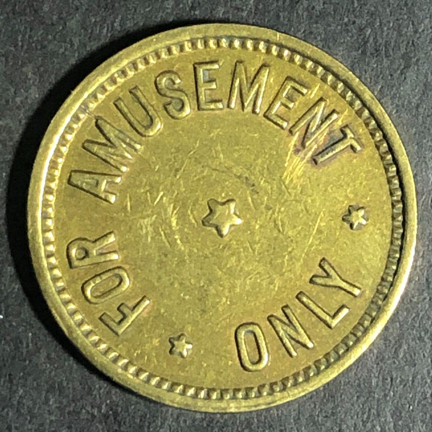 V.P. David - Silverton, ORE Brass "For Amusement Only" Trade Token 20mm