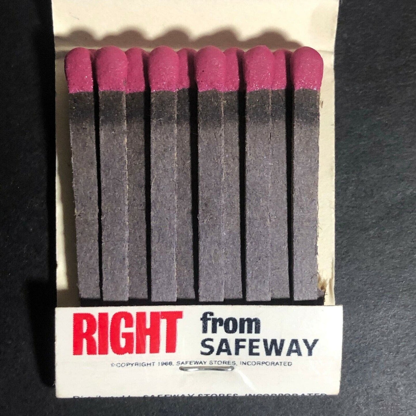 Vintage c1968 Full Matchbook Safeway Real Photo w/Steak