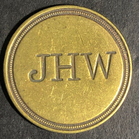 JHW Monogram Brass Token 23.25mm