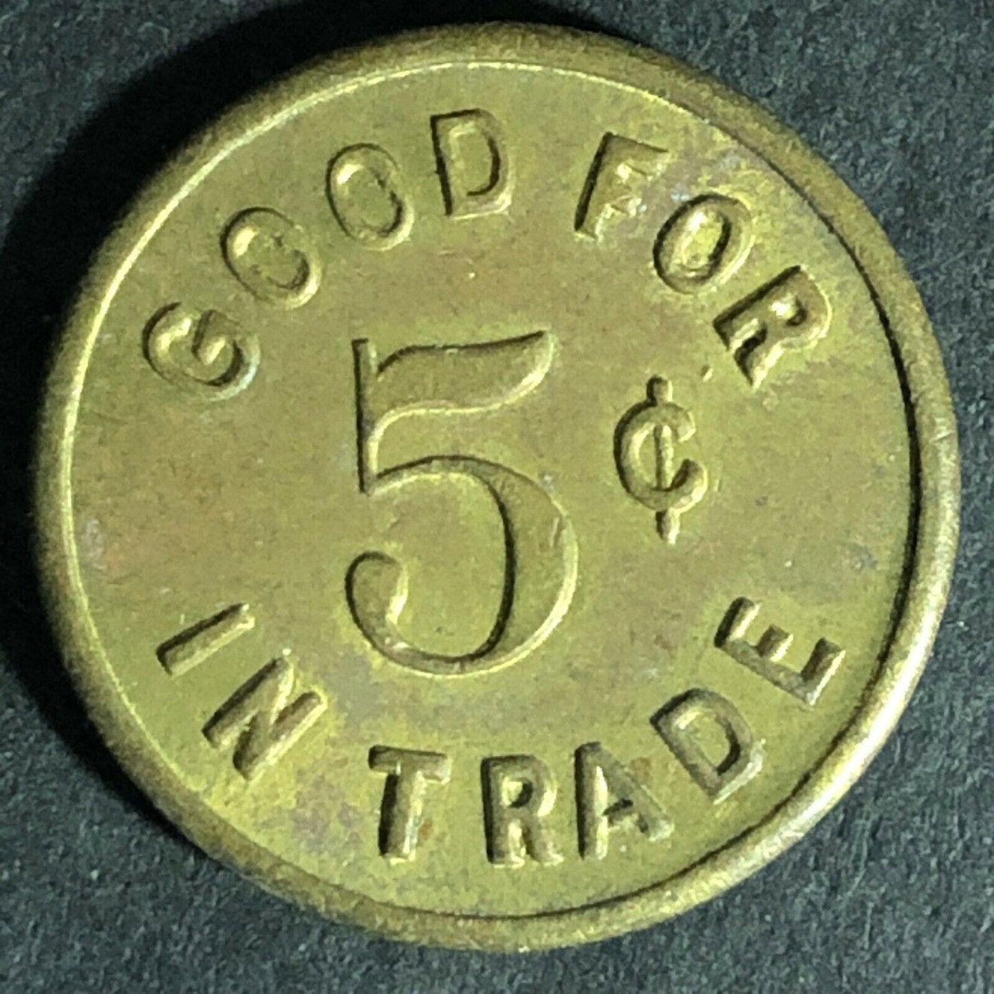 Oroville, CA Neixners Meixners Cigar Store Brass Token 21.25mm c1927