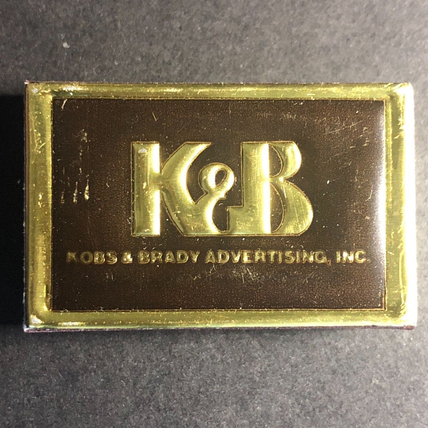 K&B Kobs & Brady Advertising Foil Top Matchbox Matchbook c1978-80's Scarce