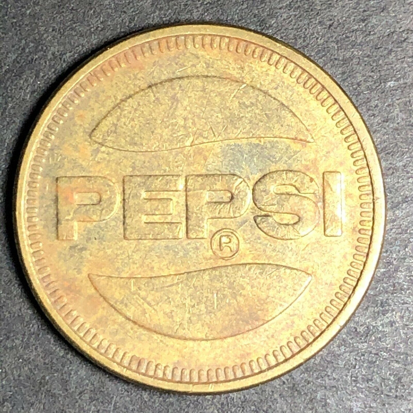22.8mm Vintage Pepsi Camelot Park Brass Token - Modesto, CA