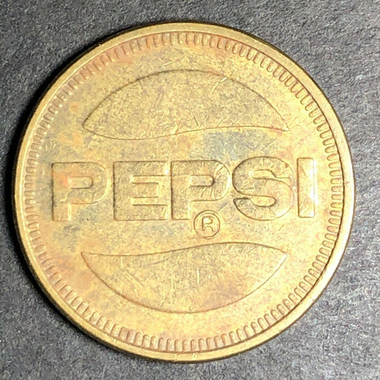 22.8mm Vintage Pepsi Camelot Park Brass Token - Modesto, CA