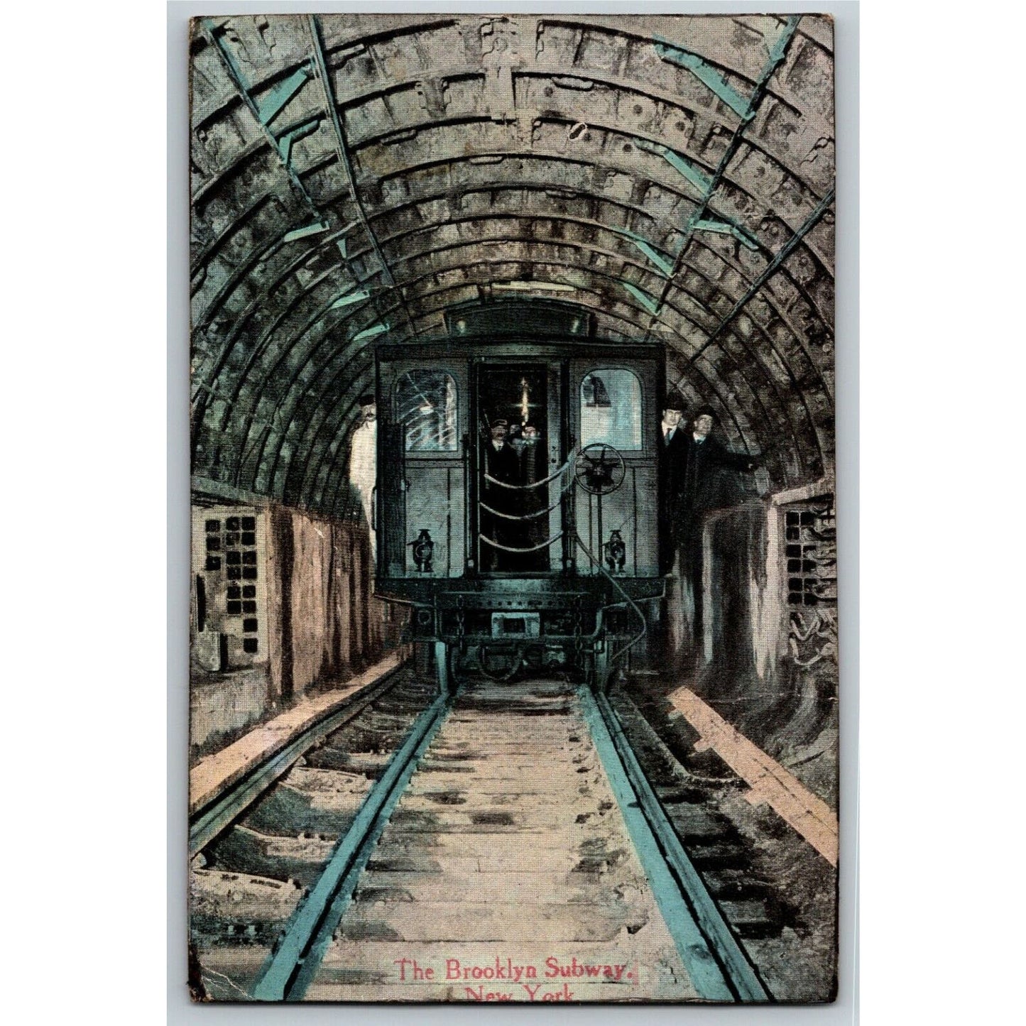 Vintage c1917 PPC New York Postcard "The Brooklyn Subway" (Success Postal)