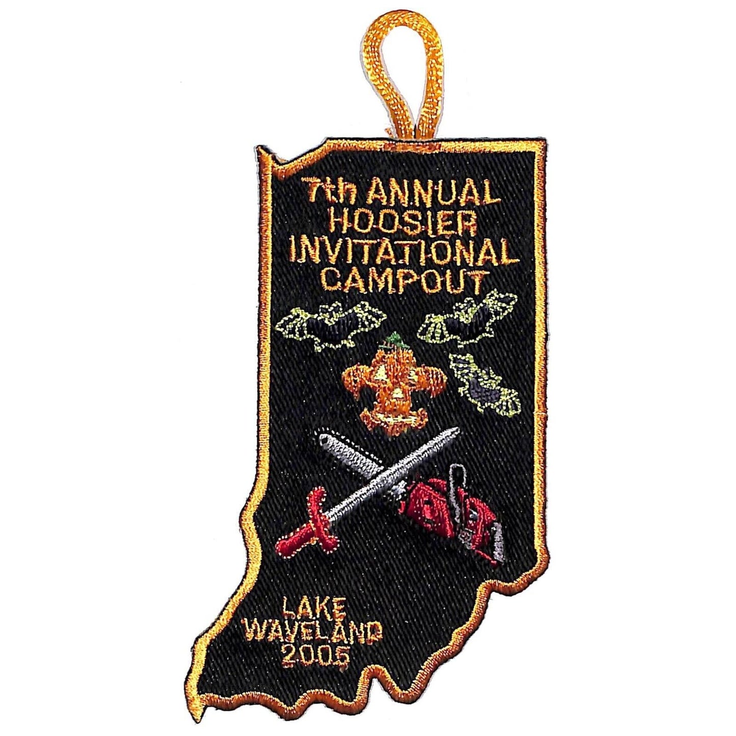BSA Patch 7th Annual Hoosier Invitational Campout Lake Waveland 2005 Boy Scouts