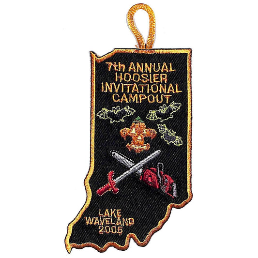 BSA Patch 7th Annual Hoosier Invitational Campout Lake Waveland 2005 Boy Scouts