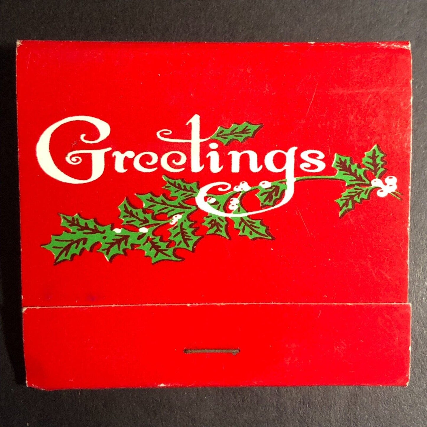 Dupage Auto Wreckers West Chicago "Greetings" Holly Full Matchbook c1974-84 VGC