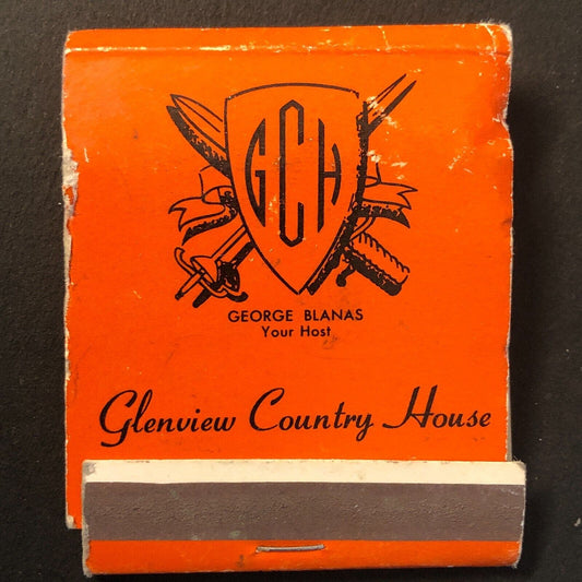 Glenview Country House Vintage Full Matchbook c1960's