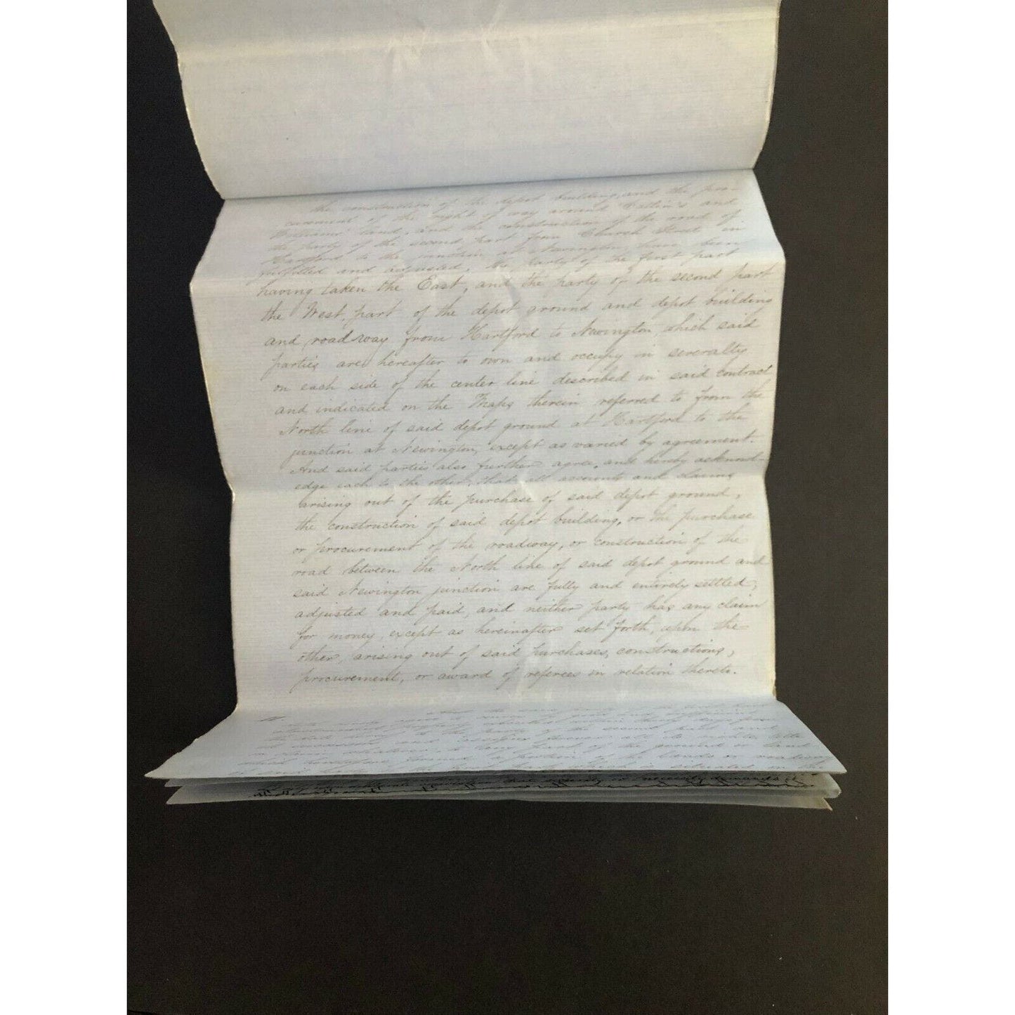 13pg.1852 Signed Agreement btwn Hartford & NH / Providence & Fishkill Railroads