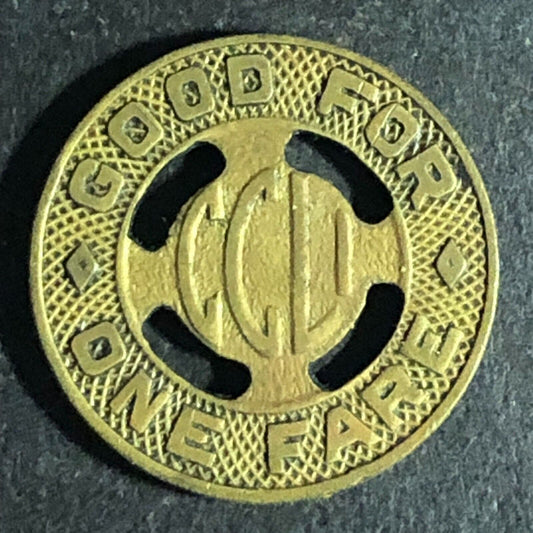 Canton City Lines Inc. (Ohio) WM G/F One Fare Transit Token 14.42mm