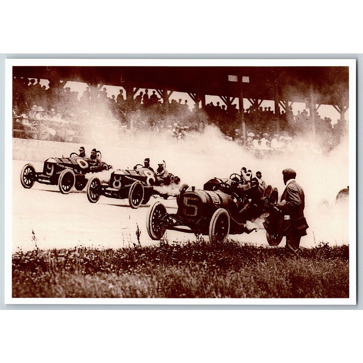 c2005 Indy 500 - 1911 Pace Lap Reprint - Motor Speedway NOS 4" x 5 3/4" Postcard