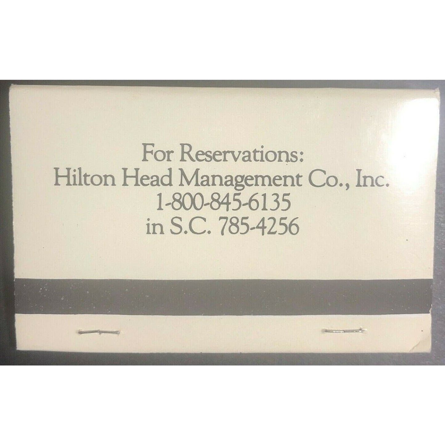 Scarce 80's Full Matchbook "Hilton Head / Lighthouse Realty" SC