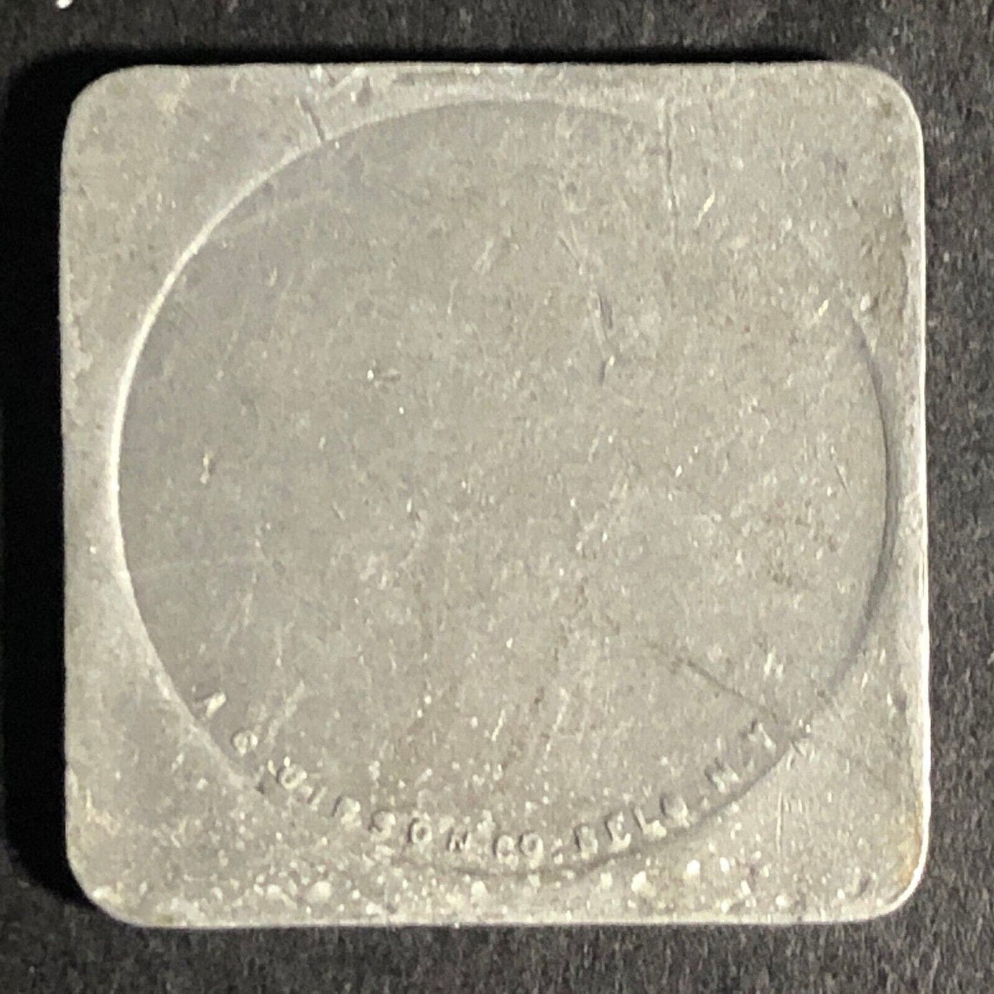 Wm. Wirges 1/2 "1257 Fillmore" (Buffalo NY Gas Station) Alum Token Square 23mm