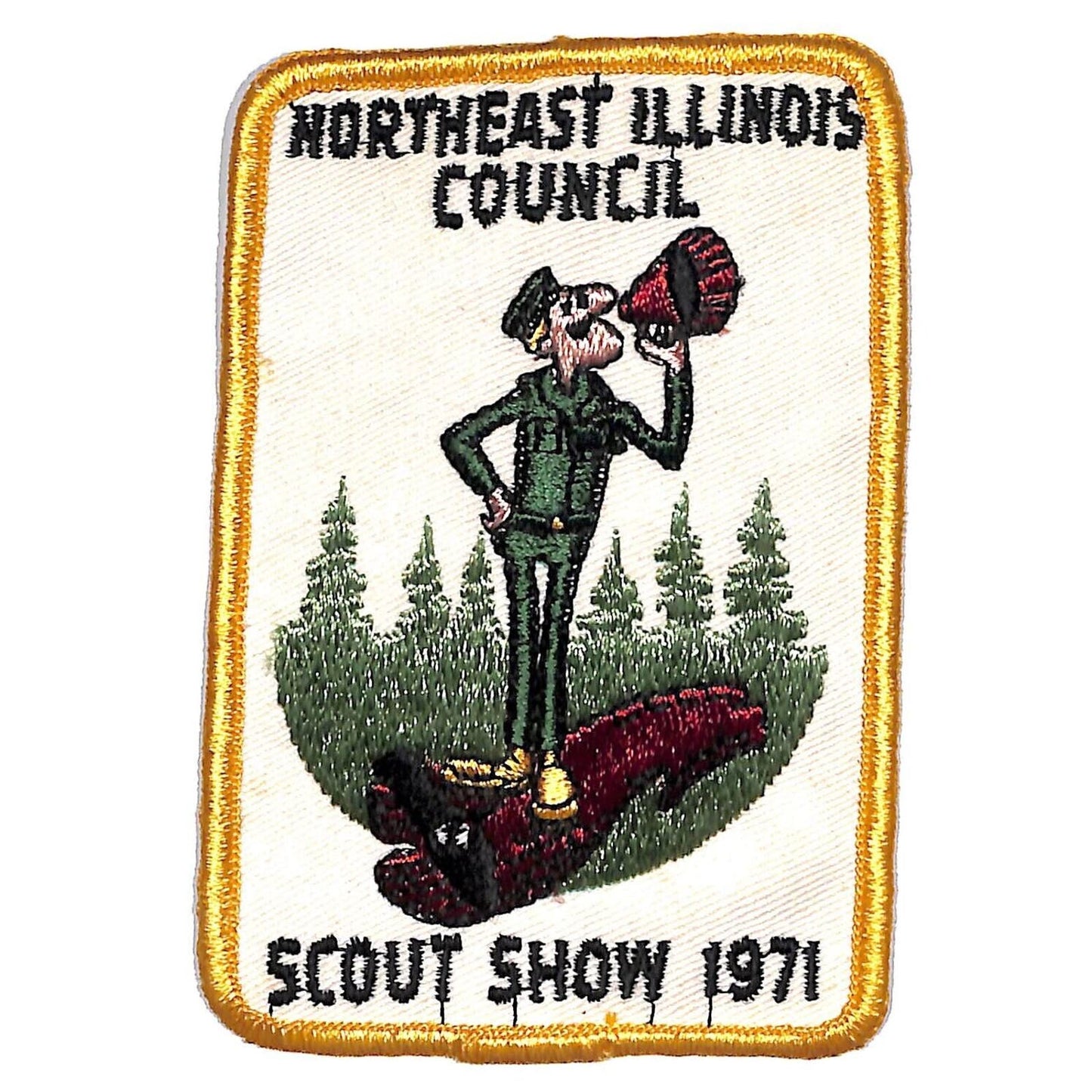 BSA Patch Northeast Illinois Council Scout Show 1971 w/ Megaphone