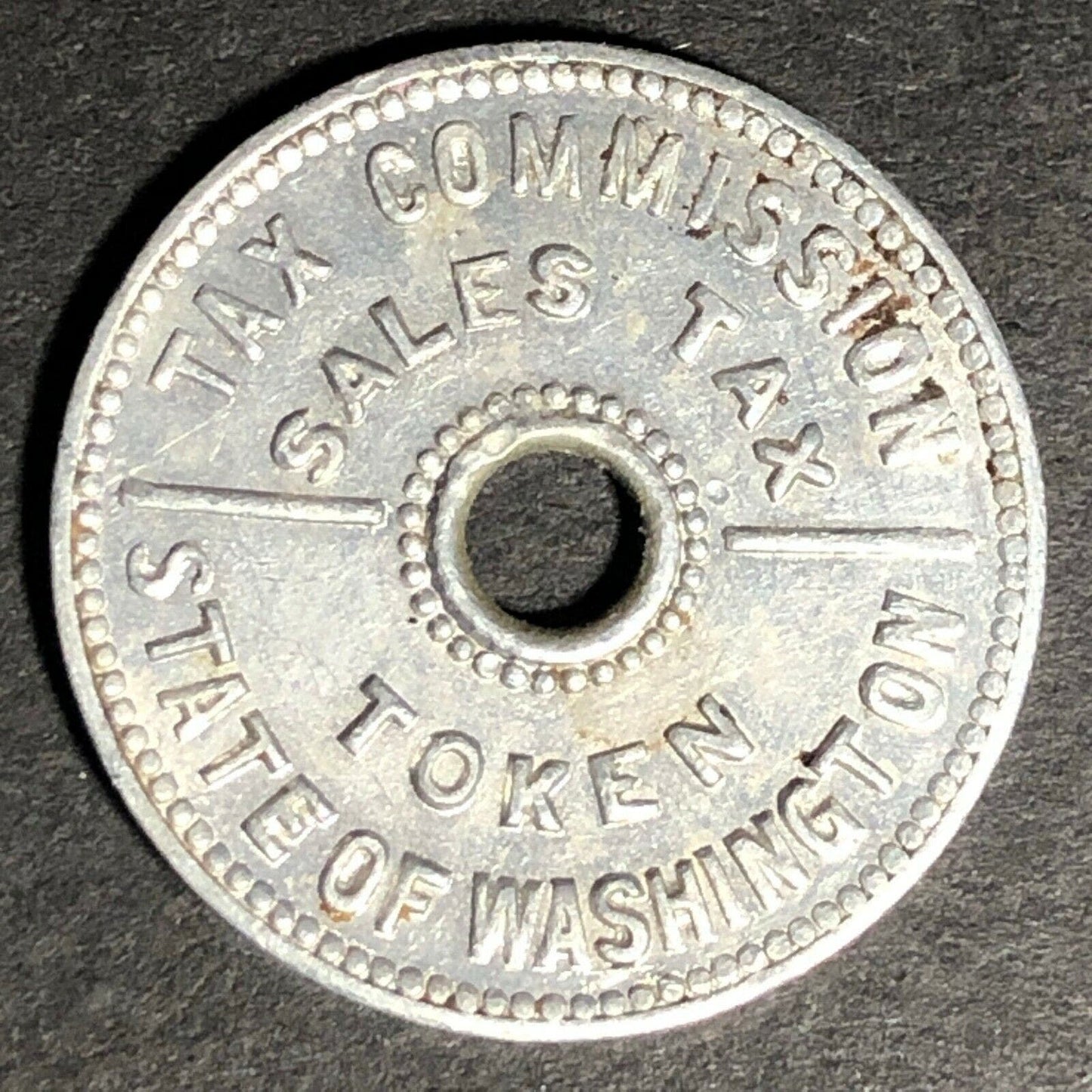 22.7mm c1930's Aluminum State of Washington Sales Tax Commission Token