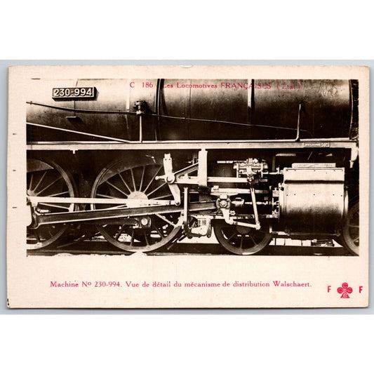 French Railroad RPPC* Postcard Machine 230-994 C 186 c1910 F. Fleury