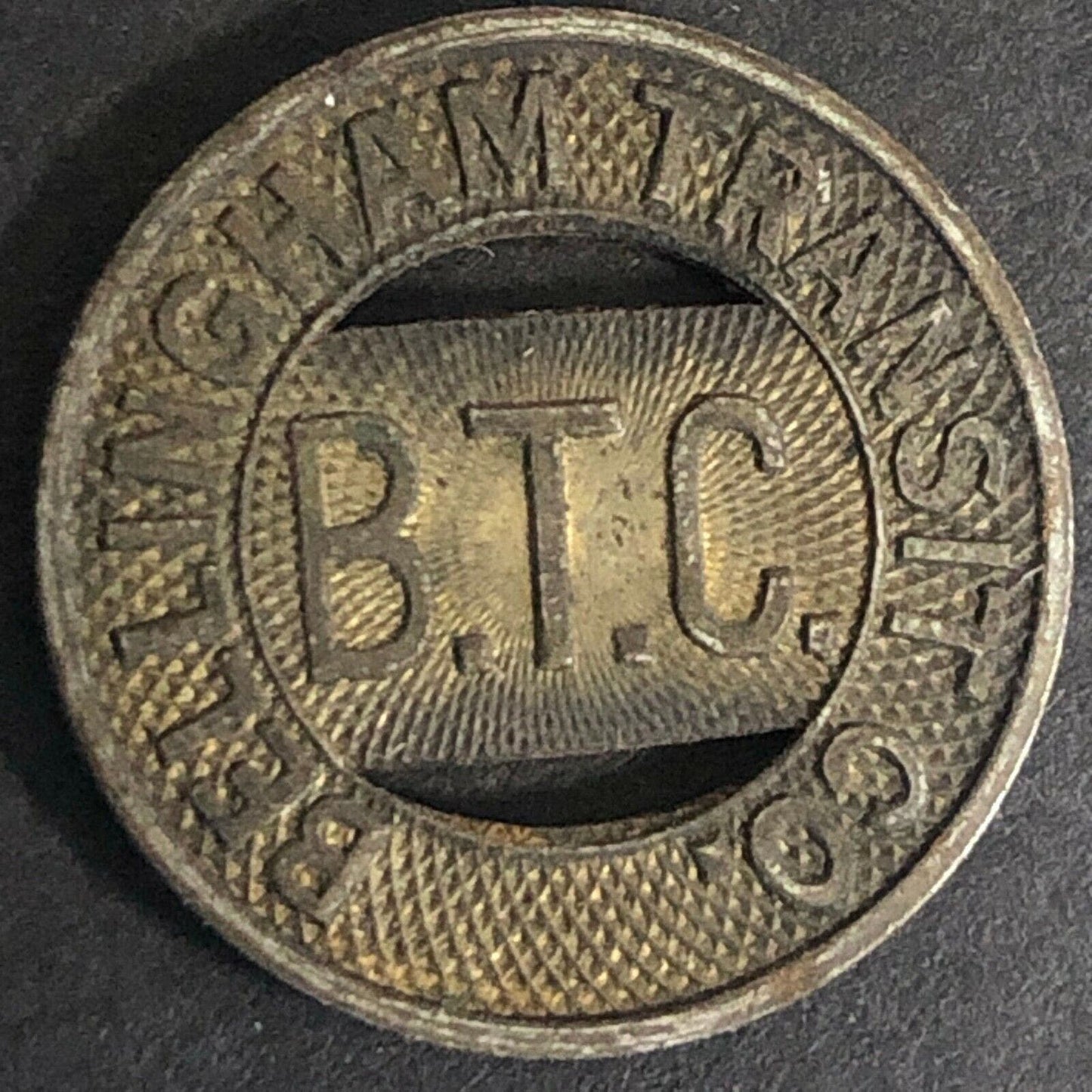 Vintage 16mm Brass Token Bellingham Transit Co. (Wisconsin) "Good For One Fare"