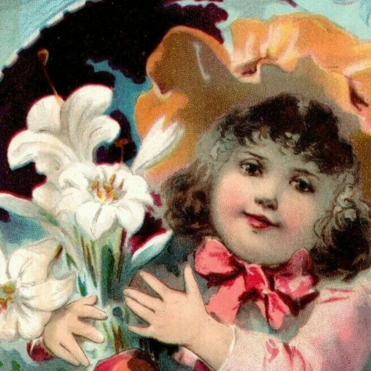 Lion Coffee & Woolson Spice Co. Easter Greetings - Large Victorian Trade Card