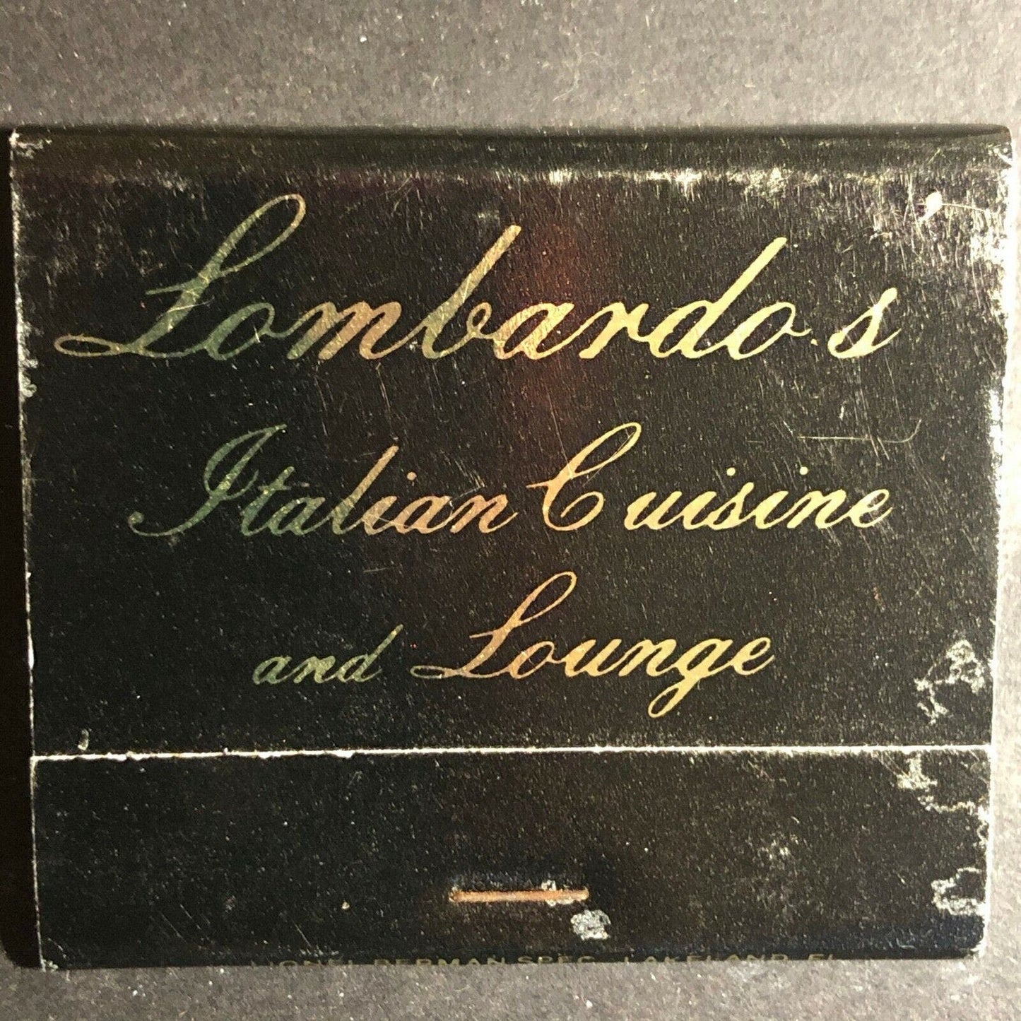 Vintage 1970's-80's Full Matchbook - Lombardo's Restaurant Winter Haven, FL