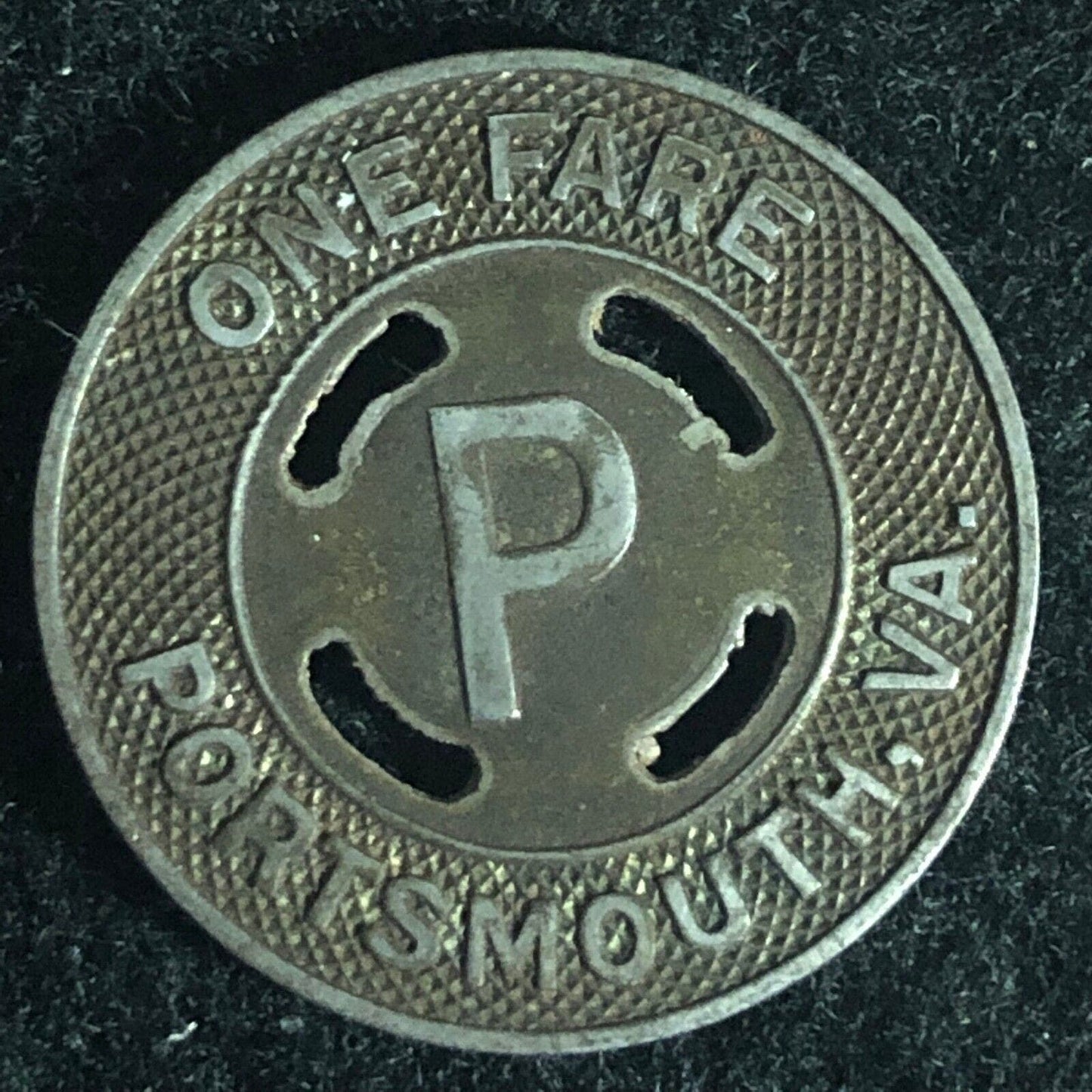 Portsmouth, VA One Fare Transit Token 23mm