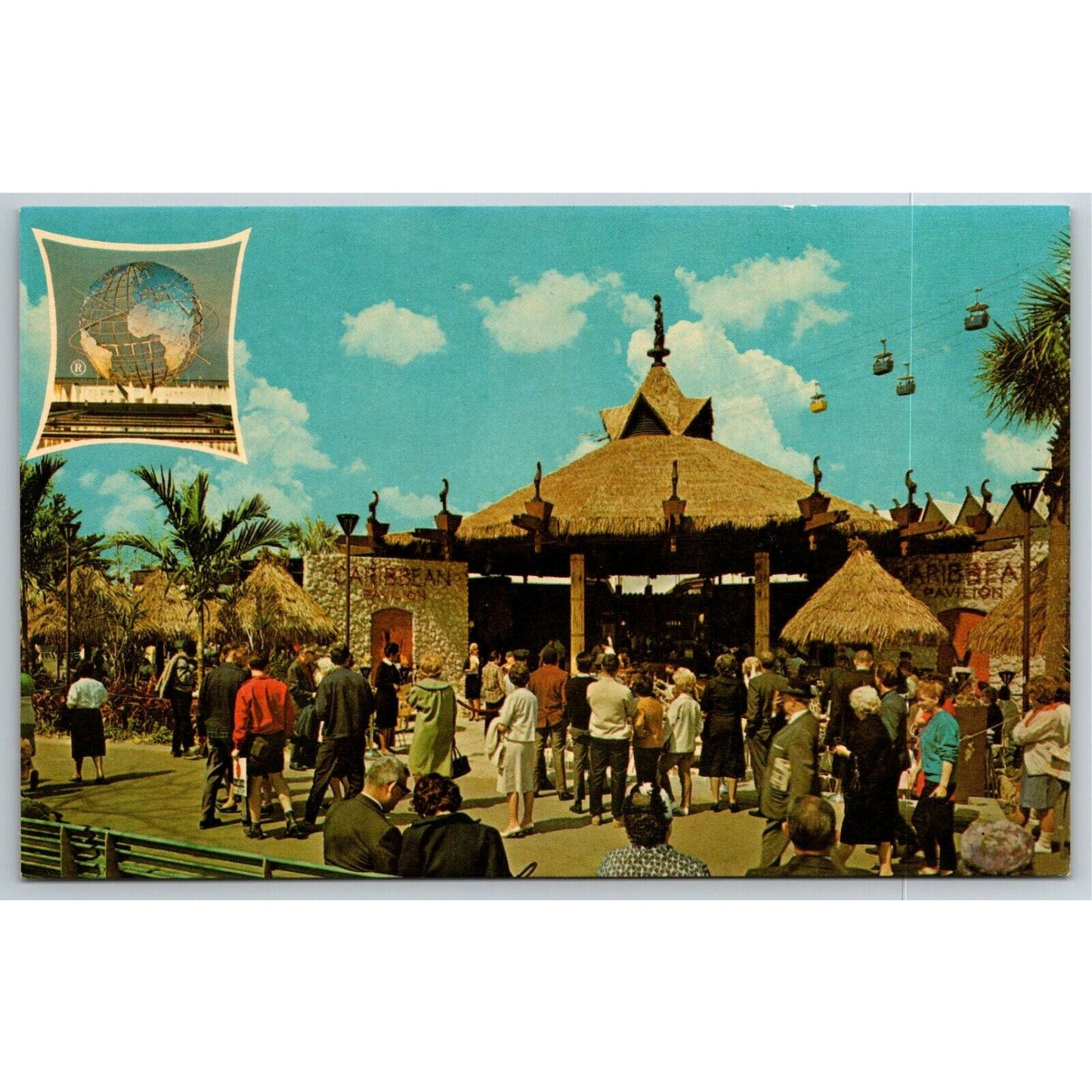 Vintage 1964-65 World's Fair Postcard - Caribbean Pavilion