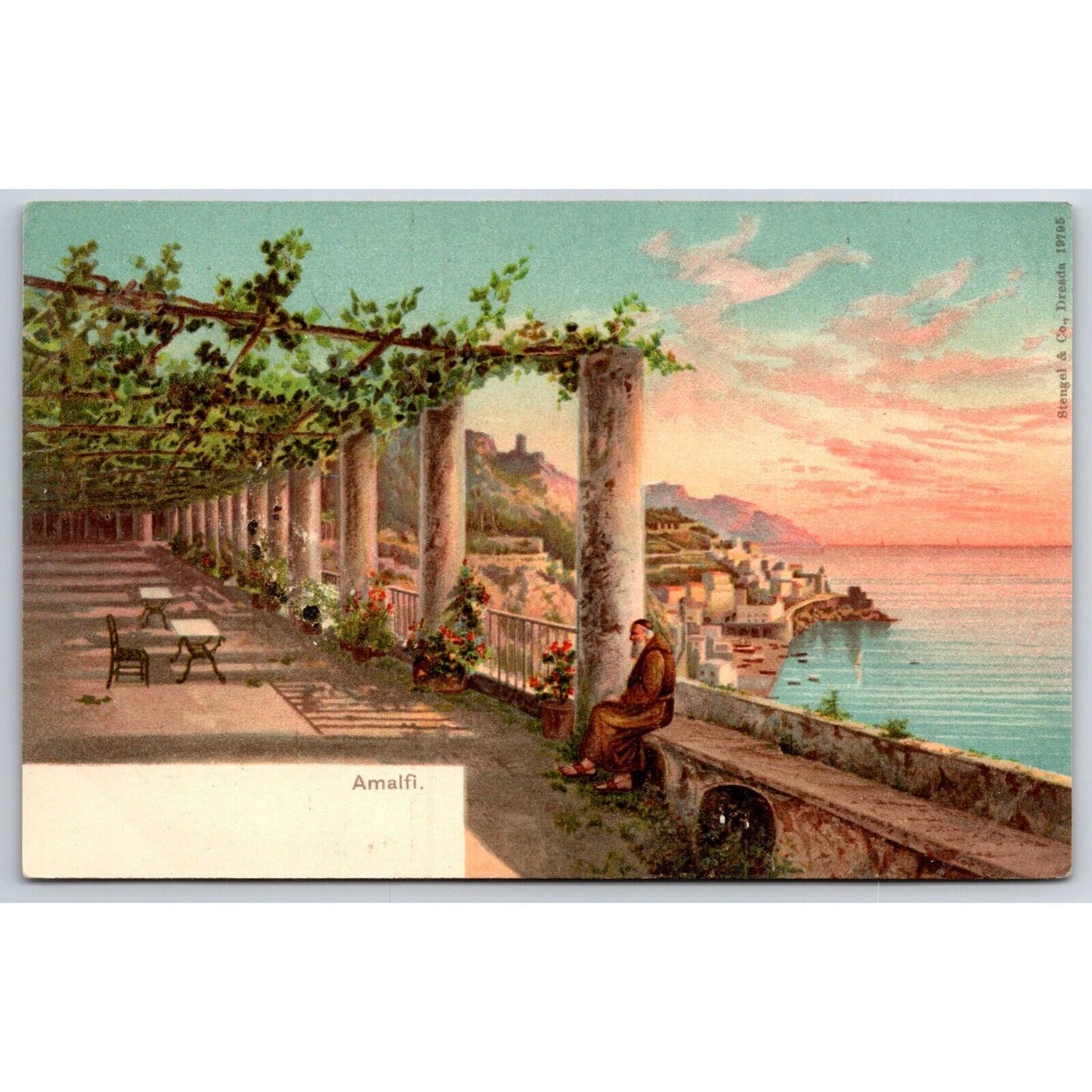 Italian Postcard Amalfi (from the Grand Hotel dei Cappuccin) 1901-1907 NP VGC