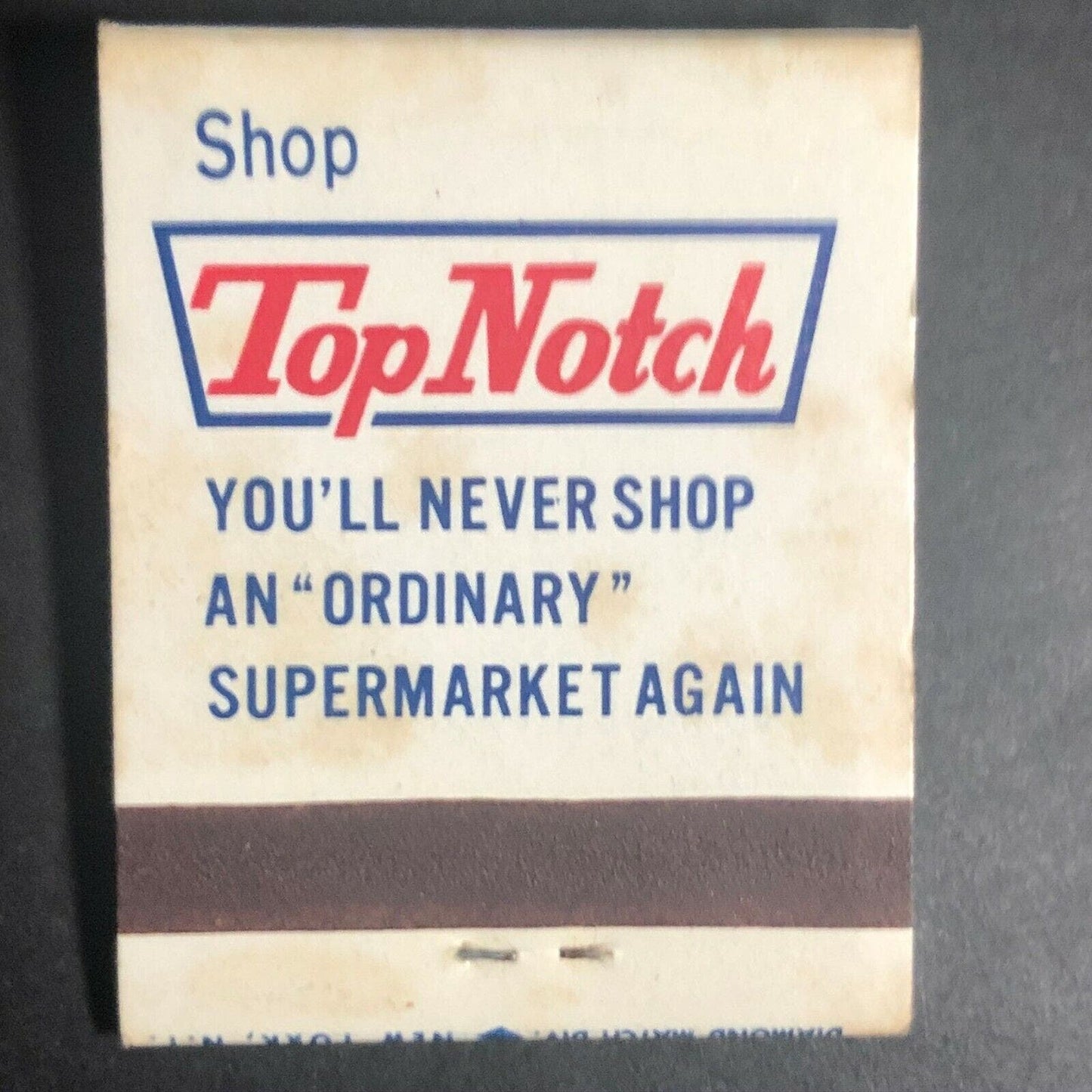 1970's Full Matchbook "Top Notch Big Discount Foods" "CT's Best Supermarkets"