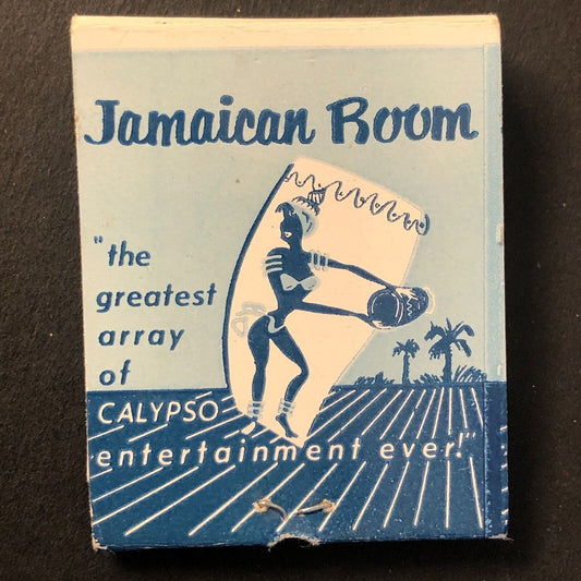 Blue Angel Jamaican Room Calypso Chicago Full Vintage Matchbook c1956-60s Scarce