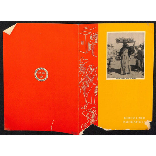 1936 Swedish American Kungsholm Bermuda Cruise Line Luncheon Menu Oct 11