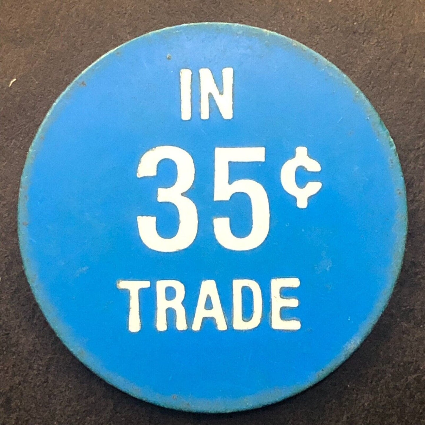 Winona, WI "E.B.'s Corner" Plastic G/F 35¢ In Trade Token 28.6mm c1960's-70's