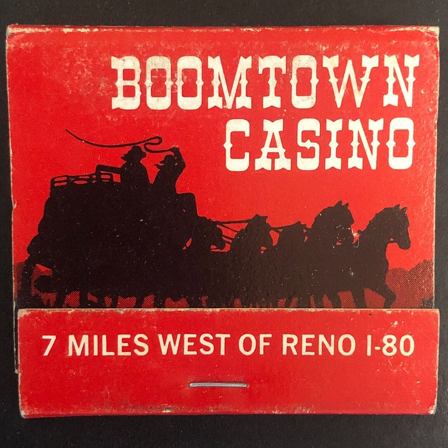 Boomtown Casino Verdi / Reno Nevada Near Full 30-Str. (-1) Matchbook c1975-1985