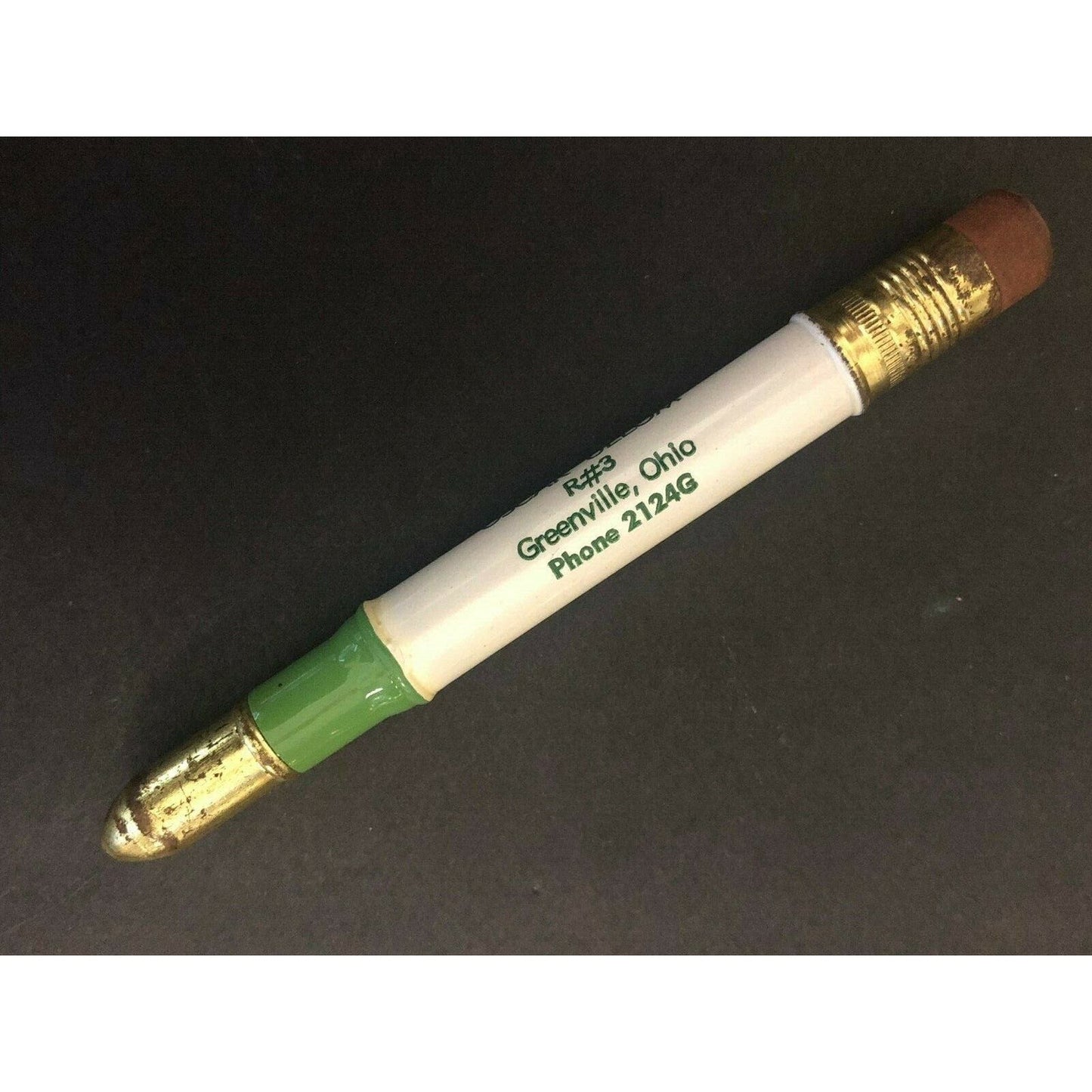 c1930's40's "Baby Chix Seed Oscar Ullom Greenville OH" Advertising Bullet Pencil