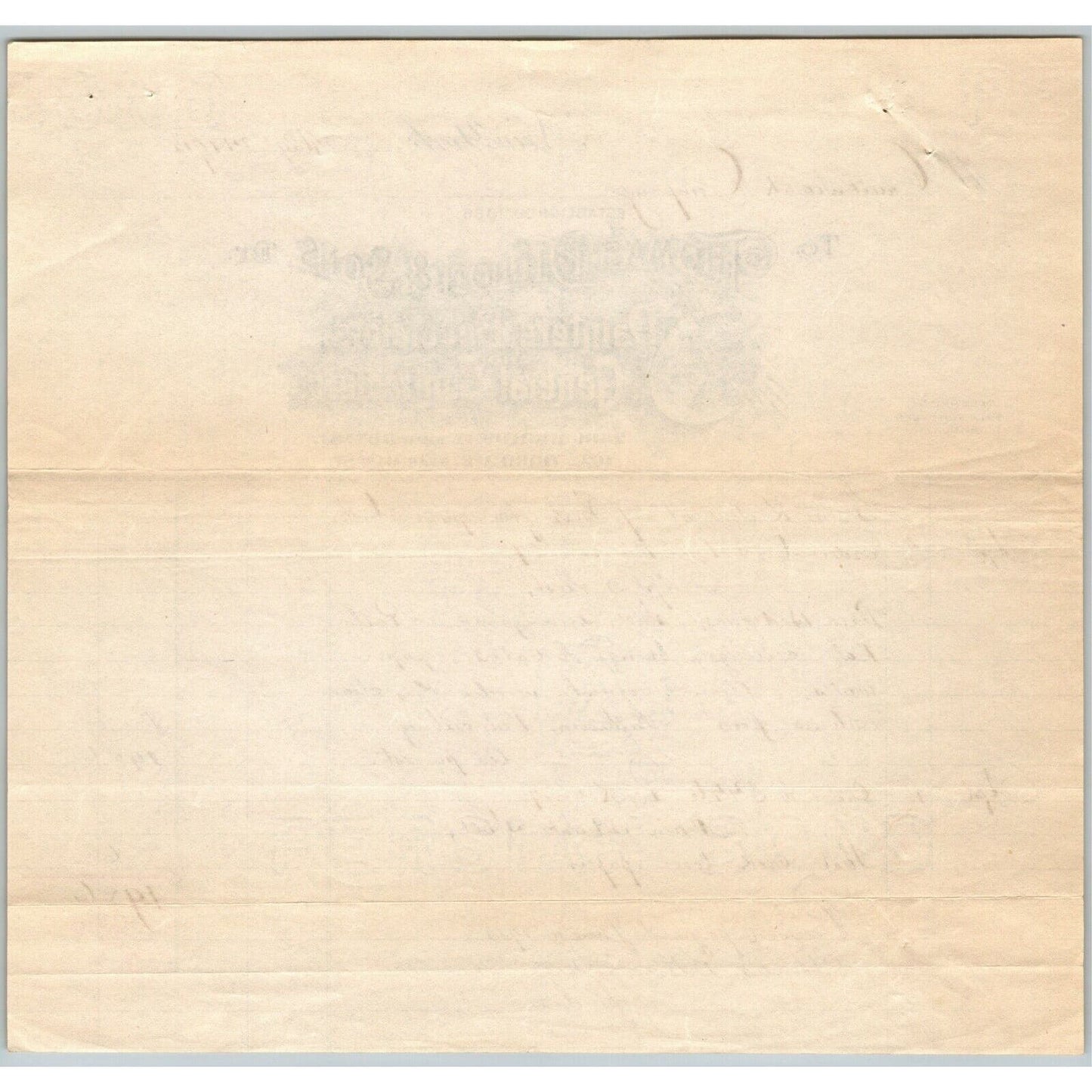1915 Thomas Dillon & Sons Painters Decorators Billhead Letterhead Broadway NYC
